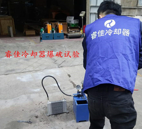 睿佳冷卻器：爆破試驗（<font color='red'>液壓風(fēng)冷卻器</font>AH0608）